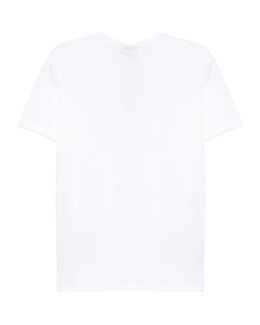 Save The Duck White Crew Neck Short-Sleeved T-Shirt for men
