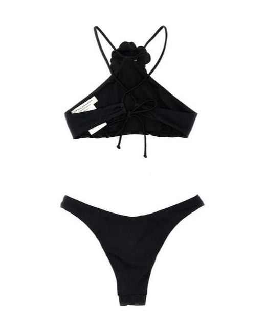 Philosophy Di Lorenzo Serafini Black Floral Detailed Bikini Set