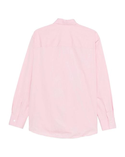 sunflower Pink Long-Sleeved Collared Shirt for men