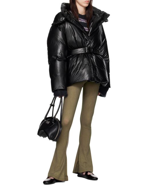 Acne Black Belted Puffer Jacket
