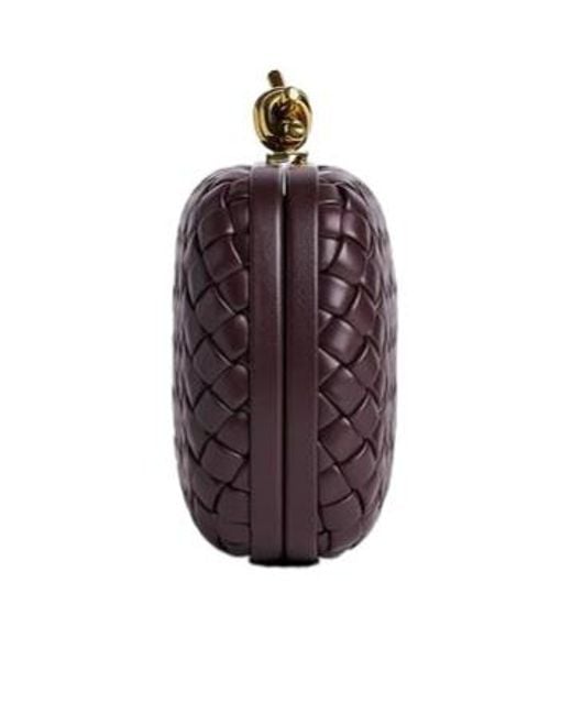Bottega Veneta Red Knot Minaudiere Clutch Bag