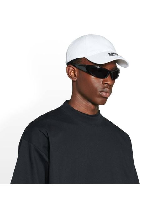 Balenciaga White Dirty Baseball Cap for men