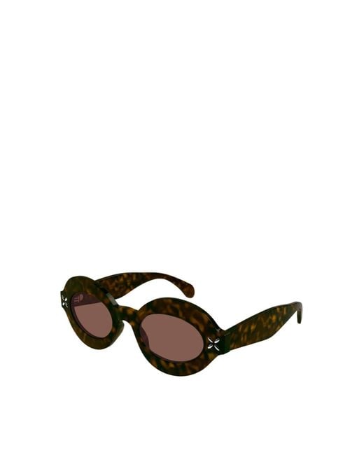 Alaïa Multicolor Oval-Frame Sunglasses