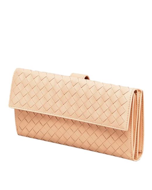 Bottega Veneta Natural Logo Wallet
