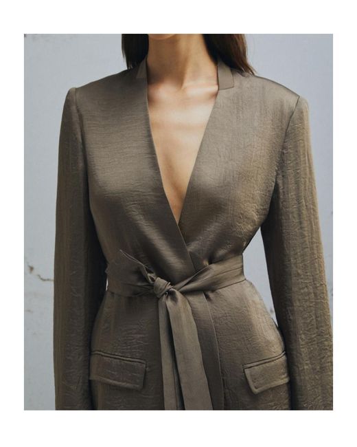 Marella Green Belted Twill Jacket