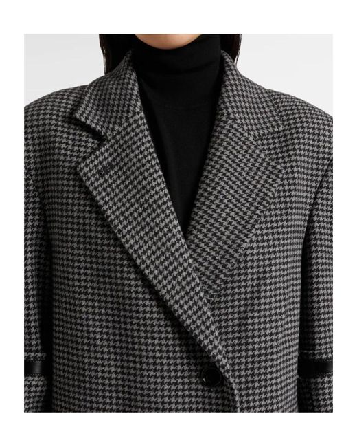 Coperni Gray Thousand Birds Wool And Cashmere Coat