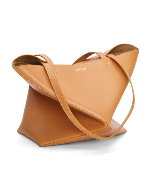 Loewe Brown Puzzle Fold Tote Bag