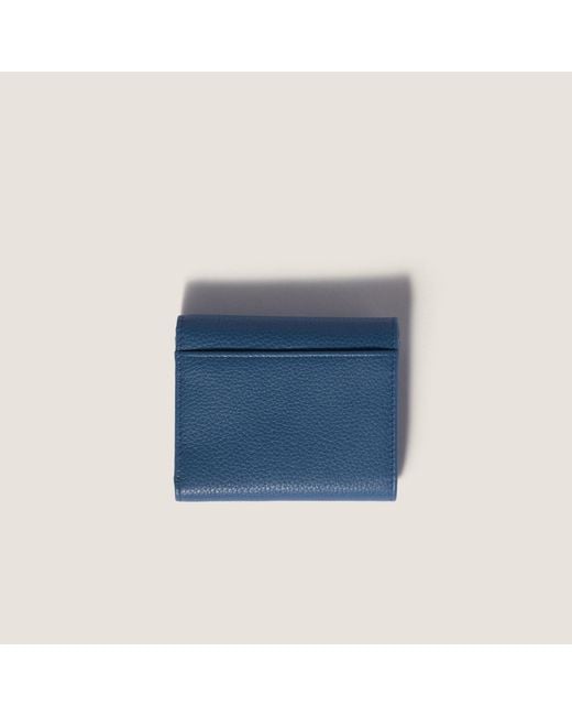 Miu Miu Blue Small Leather Wallet
