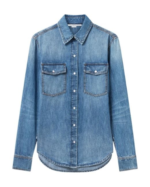 Stella McCartney Blue Vintage Wash Denim Shirt