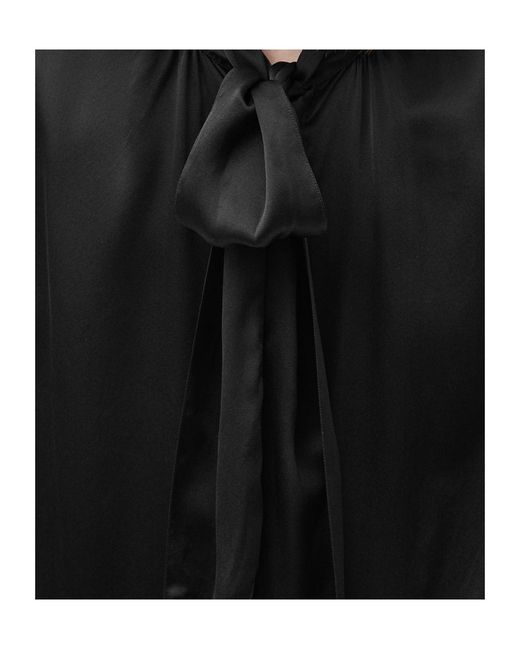 Ann Demeulemeester Black Runo Bow-Tie Shirt for men