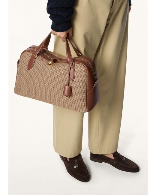 Loro Piana Brown Needle Medium Handbag
