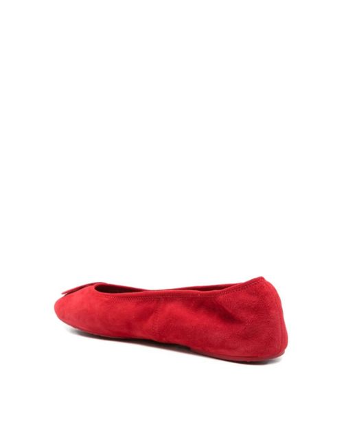 Tory Burch Red Rena Travel Slip-On Ballet Flats