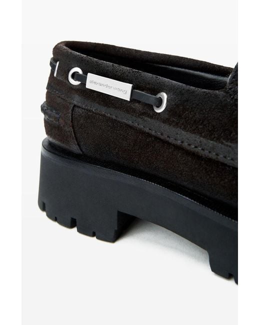 Alexander Wang Black Carson Boat Loafers