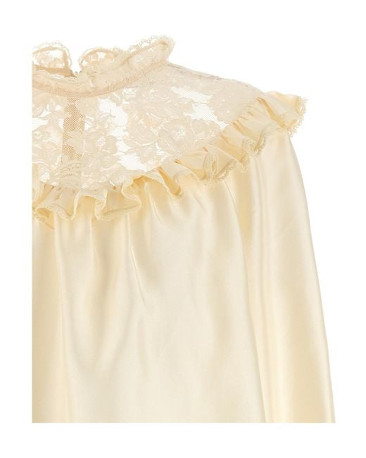 Zimmermann Natural 'Lace Billow' Blouse