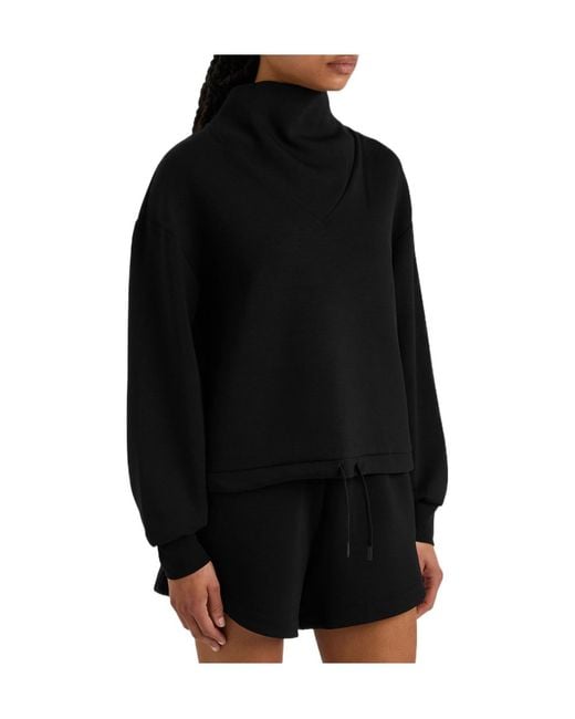 Varley Black Betsy Stretch-Jersey Sweatshirt