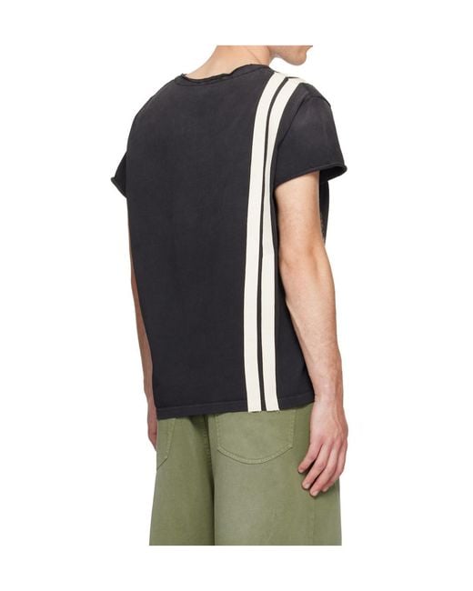 424 Black Crew Neck T-Shirt for men