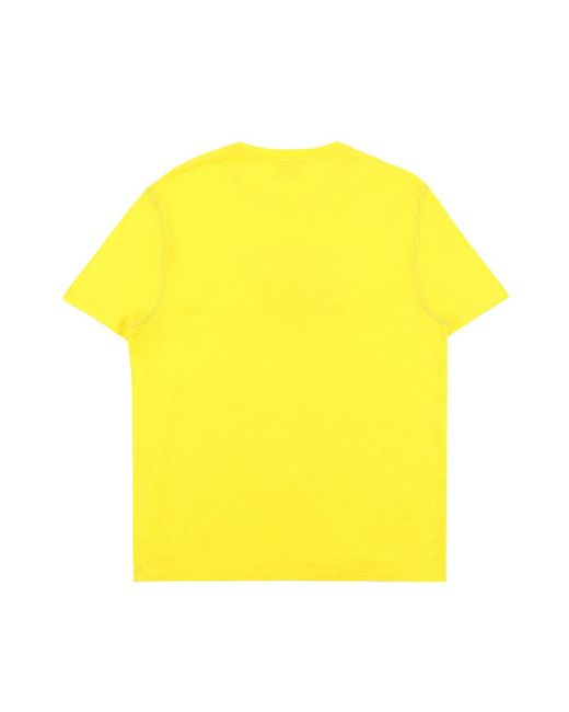 EA7 Yellow Logo T-Shirt With Round Neck for men