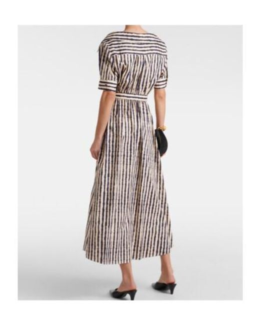 Altuzarra Natural Lydia Off-Shoulder Cotton-Blend Midi Dress