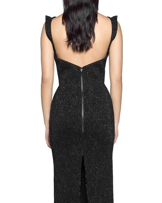 Maticevski Black Singular Midi Dress