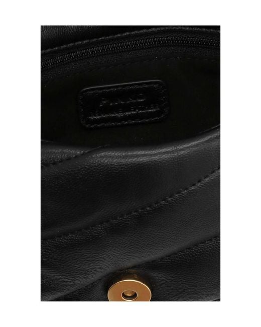 Pinko Black Love Baby Puff Quilted Crossbody Bag