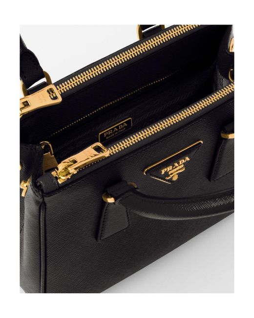 Prada Black Galleria Mini Saffiano Leather Bag