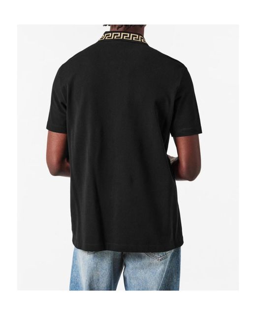 Versace Black Greca Polo Sn00 for men