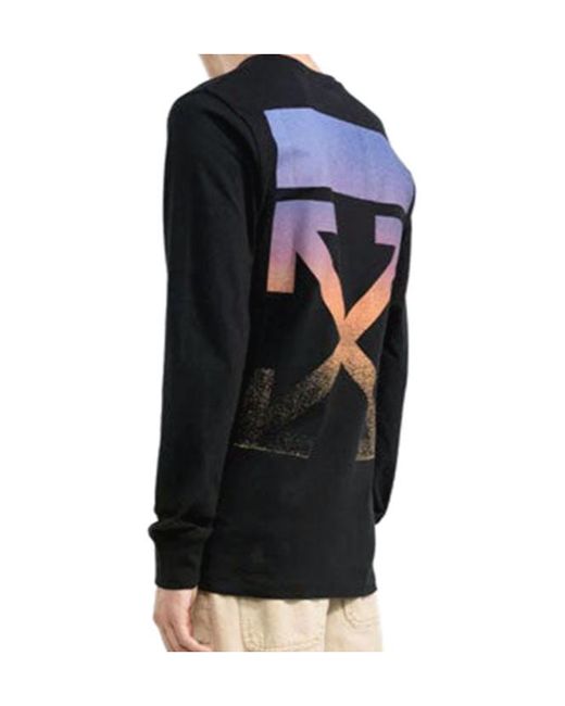 Off-White c/o Virgil Abloh Black Logo Arrow Print Long-Sleeve T-Shirt for men