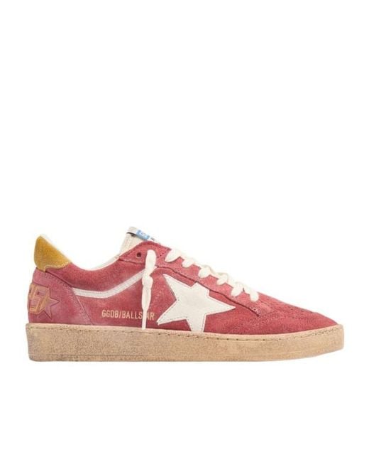 Golden Goose Deluxe Brand Pink Ball Star Suede Sneakers