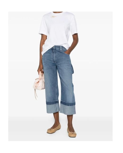 Simone Rocha Blue Cuffed Jeans