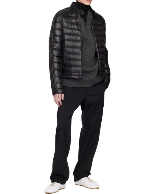 Moncler Black Jacobus Zip-Up Padded Jacket for men