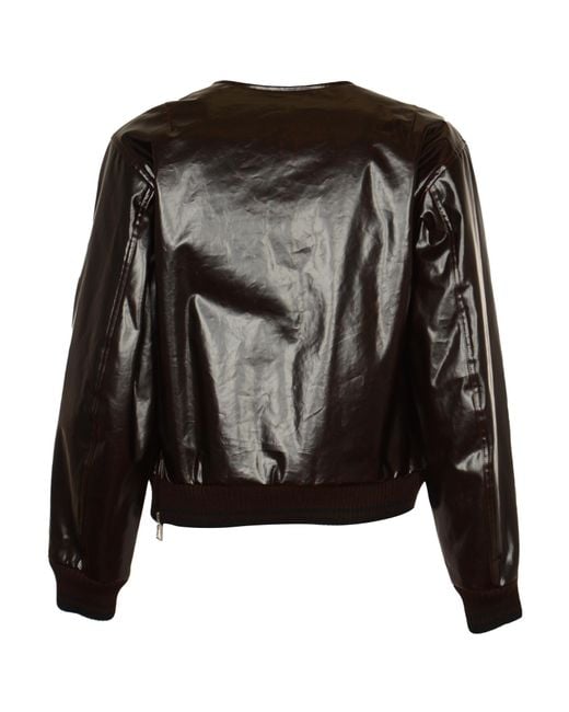 Dries Van Noten Black Zipped Bomber Jacket for men