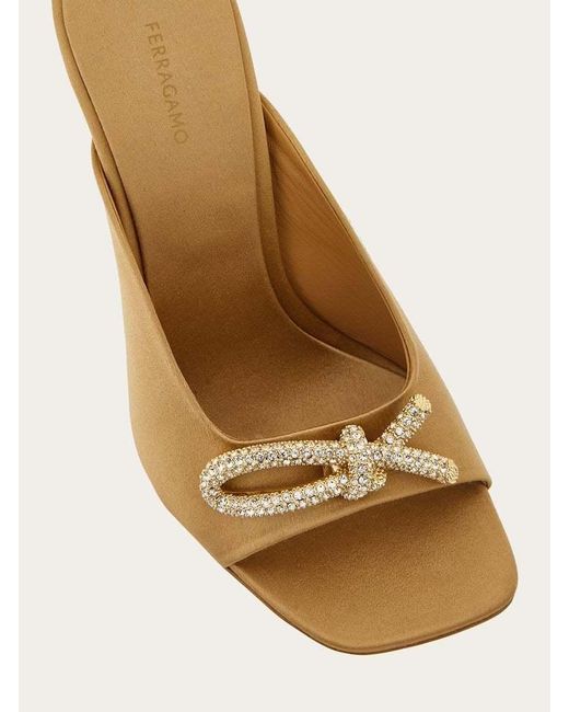 Ferragamo Natural Open-Toed High-Heeled Sandals
