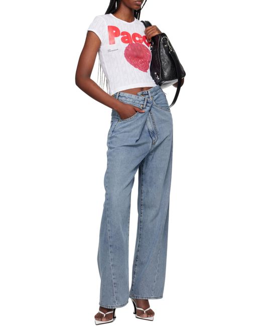 DARKPARK Blue Ines Fold Over Denim Jeans
