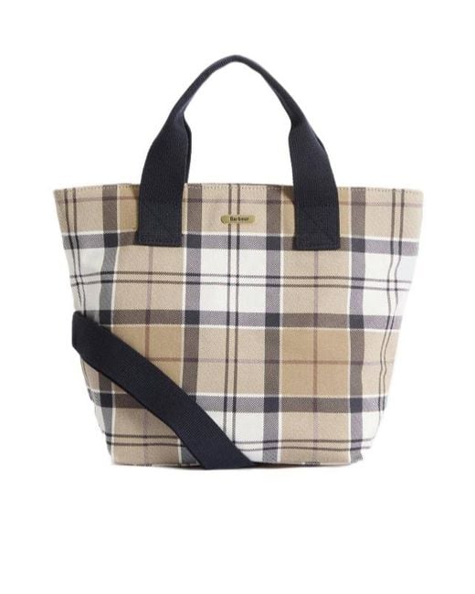 Barbour Metallic Maisy Tartan Tote Bag