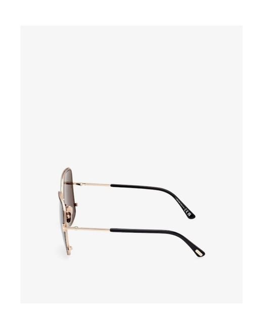Tom Ford Metallic Eyewear Square Frame Sunglasses