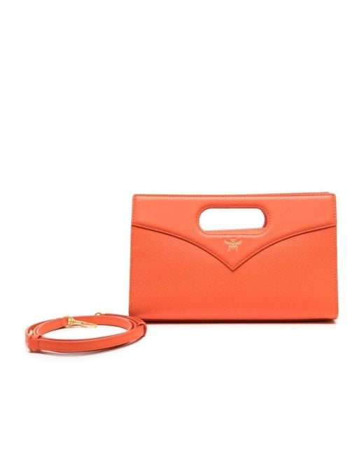 MCM Orange Adjustable Shoulder Strap Shoulder Bag