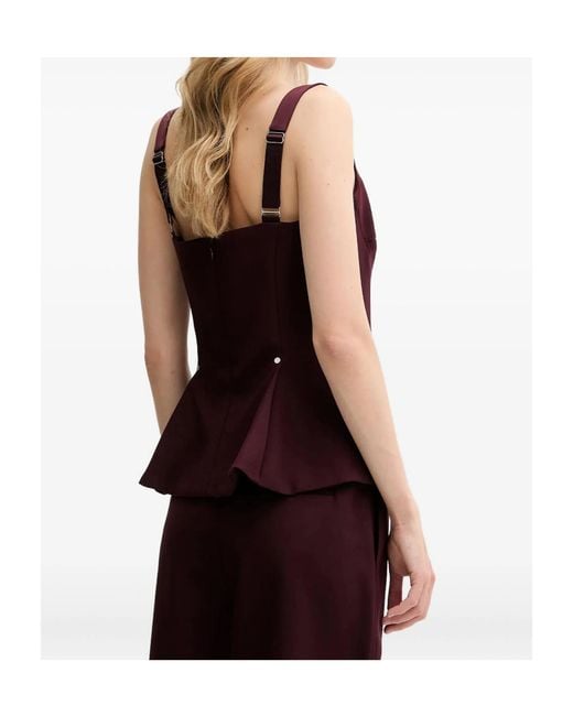 Stine Goya Purple Peplum-Waist Top