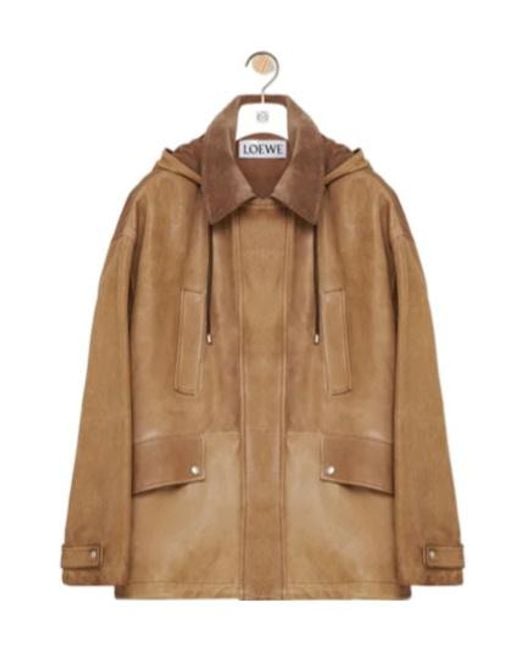Loewe Brown Short Parka for men