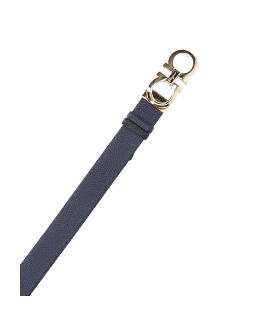 Ferragamo Blue Logo Belt
