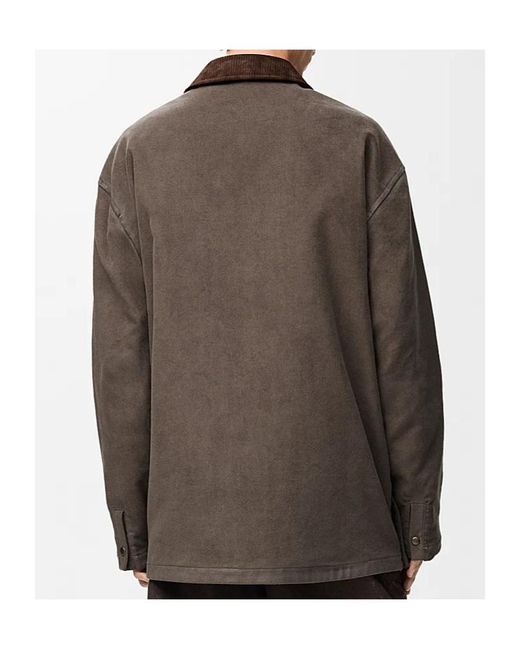 Loewe Brown Medium-Weight Brushed Overshirt for men