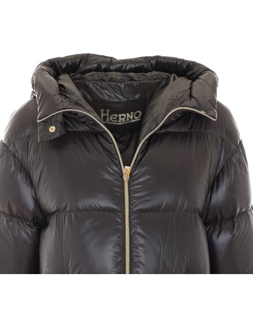 Herno Gray Zippered Down Jacket