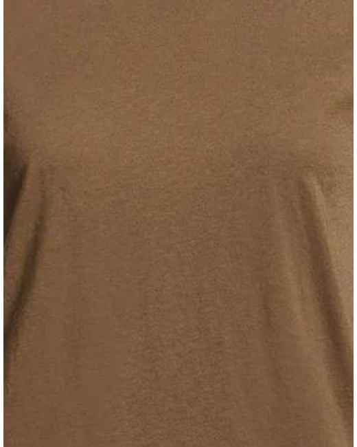 Rick Owens Brown Crew-Neck Short-Sleeve T-Shirt