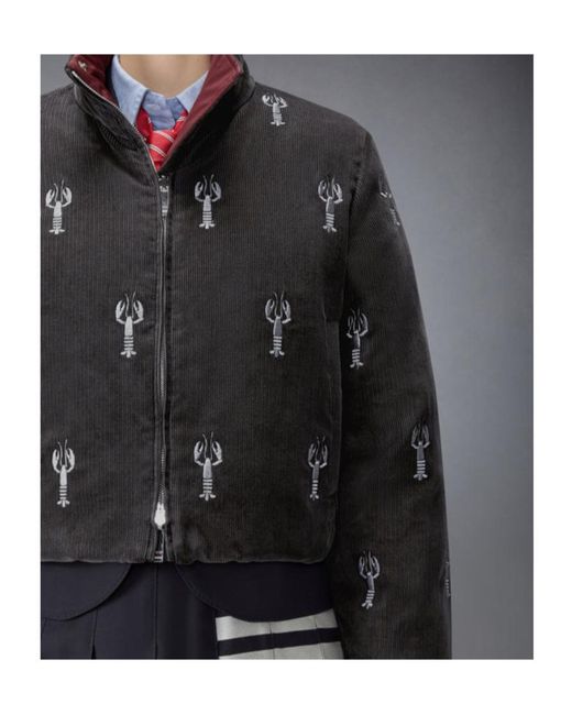 Thom Browne Black Lobster-Stitch Reversible Jacket