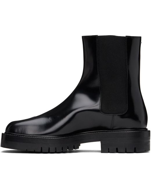 Maison Margiela Black Tabi Slip-On Chelsea Boots