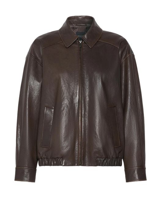 Weekend by Maxmara Brown Wkdcose Zipped Bomber Jacket