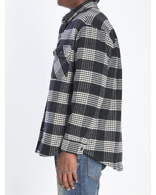 Céline Gray Quilted Overshirt for men