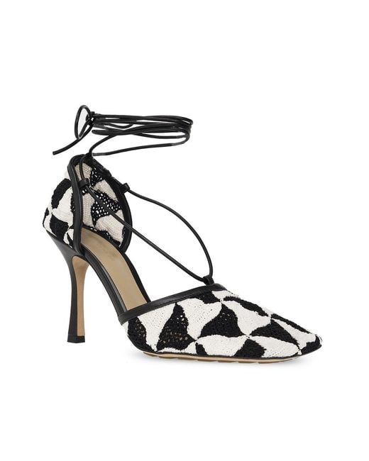 Bottega Veneta Black Stretch Ghost Crochet Sandals