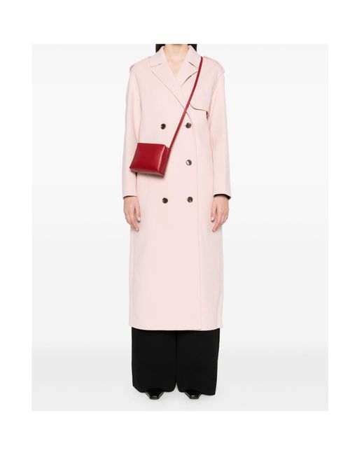 Theory Pink Double-Breasted Coat