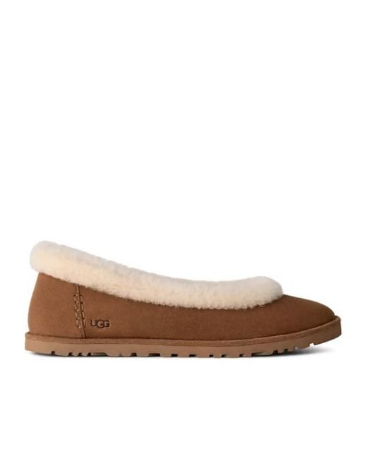 Ugg Brown Zora Ballet Flats