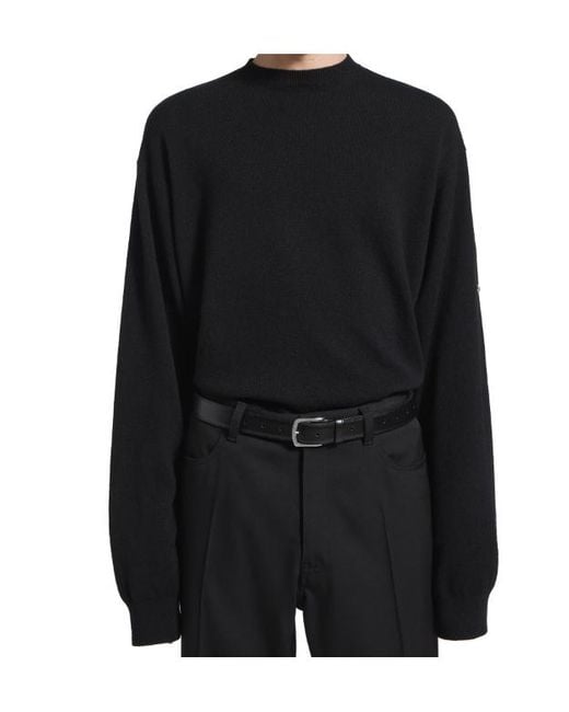 Balenciaga Black Crewneck Sweater for men